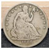 1868-S Liberty Seated Half Dollar