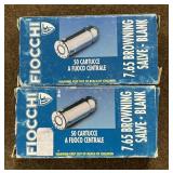 100 rnds Fiocchi 7.65 Brown. Blanks