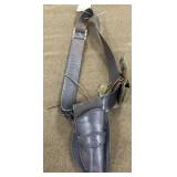 Black Leather Gun Belt & Holster