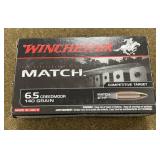 20 rnds Winchester 6.5 Creedmoor Ammo
