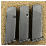 3 - Glock 9mm 17 rnd Magazines