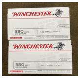200 rnds Winchester .380 Auto Ammo