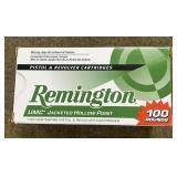 100 rnds Remington 9mm HP Ammo