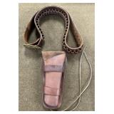 Brown Leather Gun Belt & Holster