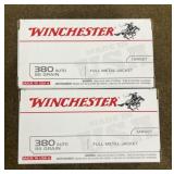 200 rnds Winchester .380 Auto Ammo