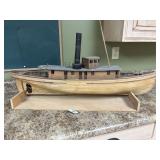 41" Wood Model Boat, as-is