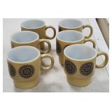 6 Matching Coffee Cups