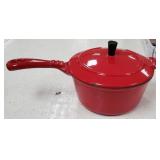 Enameled Iron Sauce Pan & Lid