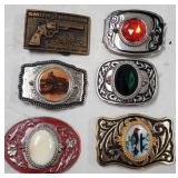 6 Lg. Belt  Buckles