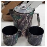 Cammo Coffee Pot & Cups