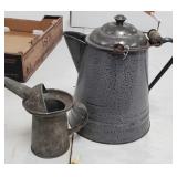 Granite Coffee Pot & Oil Can