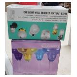 Patio Glasses & Light Fixture