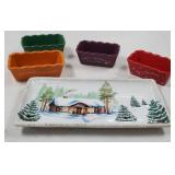 St. Nicholas Square Pottery & Christmas Ramekins