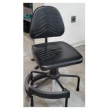 Adjustable Swivel Black Stool