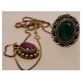 Sterling Silver Chain & Sterling Pendant &