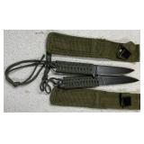 Pair of 8" Knives w/ Paracord Handles