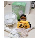 Electric Fan, Emergency Radio and more