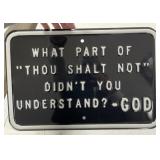 11 1/2" x 18" Heavy Inspirational Sign