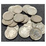 21 Full Date Buffalo Nickels