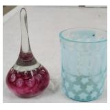 Paperweight & Opalescent Tumbler