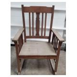 Oak Mission Style Arm Rocker