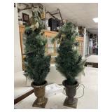 Pair of 40" Artificial Porch Trees