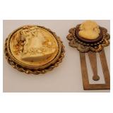 2 Nice Vintage: 2" Broach, 3" Bookmark