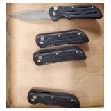 4 Auto Open Knives w/ 3" Blades