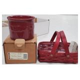 Longaberger Basket & Salt Crock