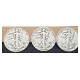 (3) W. Liberty Half Dollars: 1935-D&S, 45