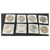 (8) Different Ike Dollars BU