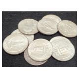 (10) 1964 W. Quarters Unc.