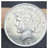 1922 Peace Dollar Unc.