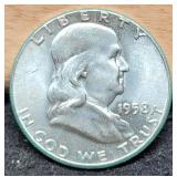 1958 F. Half Dollar MS63