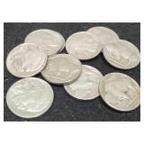 (10) 1936 Buffalo Nickels w/ Full Dates