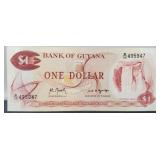 1992 Guyana $1 Banknote Unc.