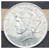 1922 Peace Dollar Unc.