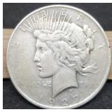 1927-D Peace Dollar