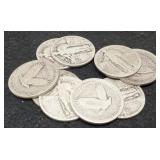 (10) S. Liberty Quarters