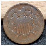 1864 Two Cent AG