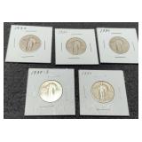 (5) 1930-P&S Standing Liberty Quarters