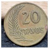 1965 Peru 20 Centavos