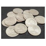 (15) Kennedy Half Dollars 1971 Up