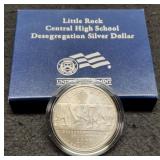 2007 Unc. Silver Dollar Comm. Little Rock w/