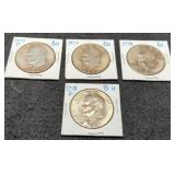 (4) Different Ike Dollars BU