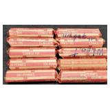 (10) Rolls Wheat Cents Sold By The Roll