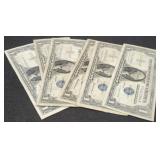 (6) 1957 $1 Silver Certificate Notes