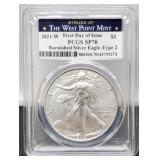 2021-W Slab Burnished Proof Silver Eagle