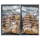 (4) Hundred Wheat Cents 1940 Up Sold By Hundred