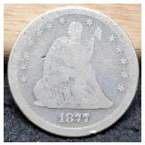1877-S Liberty Seated Quarter